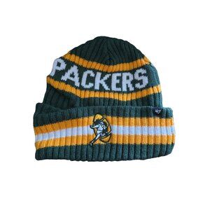 Green Bay Packers Fleece Lined Beanie Green White ‘47 One Size